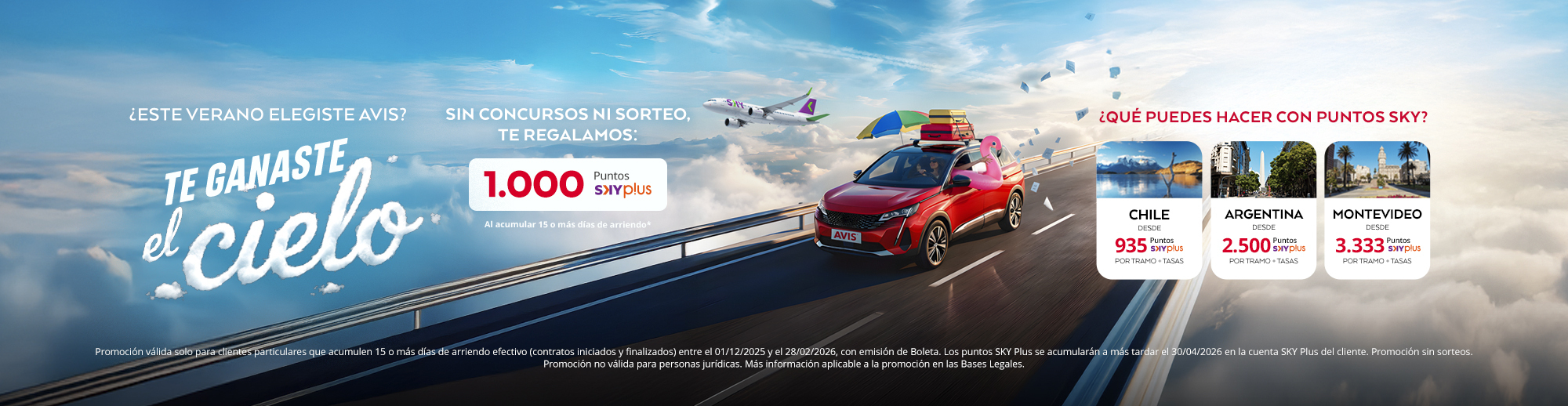 Arrienda, recorre ¡y vuela con AVIS®!